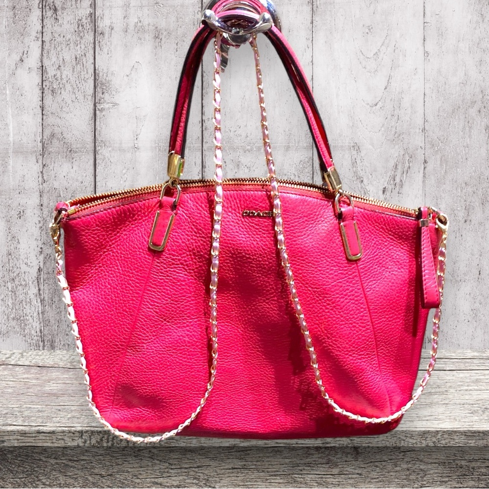 COACH 28095 LEATHER Women Bag Scarlet. unbranded Replacement Strap Included